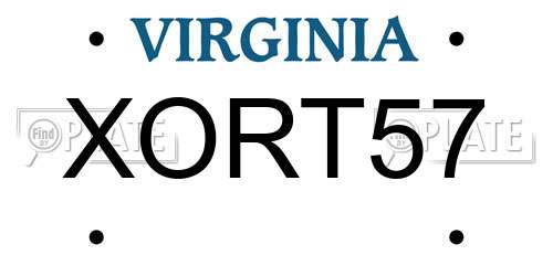 XORT57 Virginia License Plate