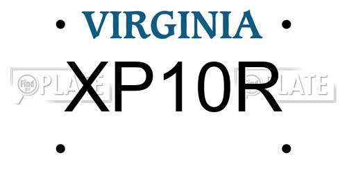 XP10R Virginia License Plate