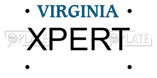 XPERT Virginia License Plate