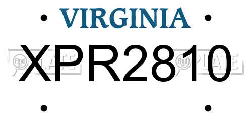 XPR2810 Virginia License Plate