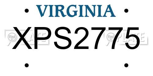 XPS2775 Virginia License Plate