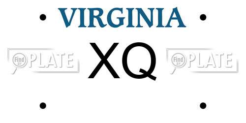 XQ Virginia License Plate