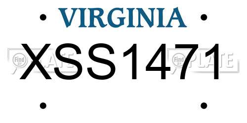 XSS1471 Virginia License Plate