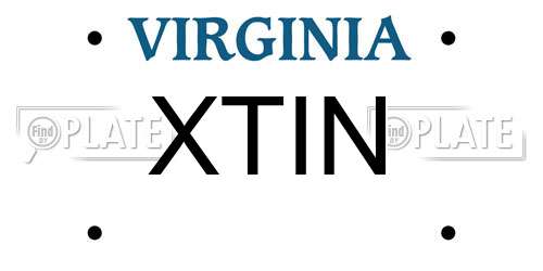 XTIN Virginia License Plate