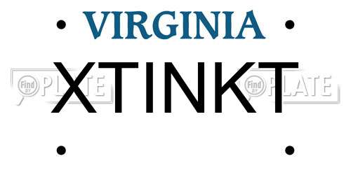 XTINKT Virginia License Plate