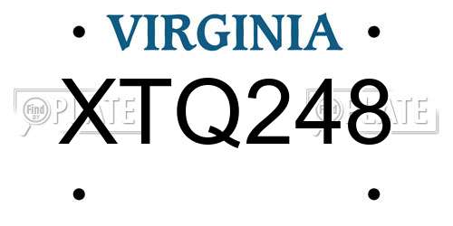 XTQ248 Virginia License Plate