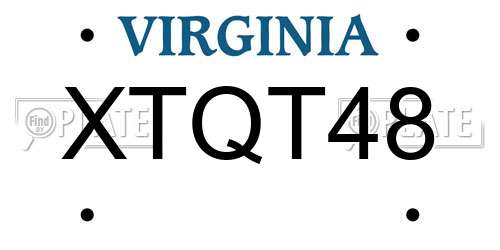 XTQT48 Virginia License Plate
