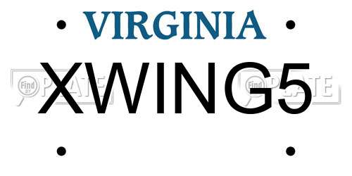 XWING5 Virginia License Plate