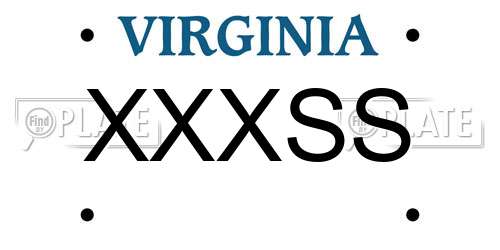 XXXSS Virginia License Plate
