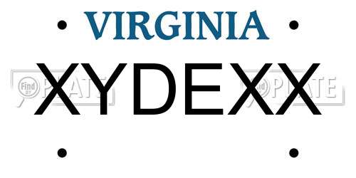 XYDEXX Virginia License Plate