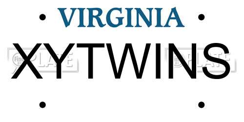 XYTWINS Virginia License Plate