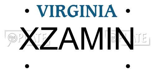 XZAMIN Virginia License Plate