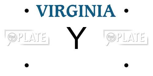 Y Virginia License Plate