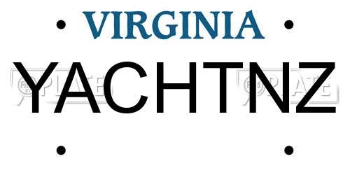 YACHTNZ Virginia License Plate
