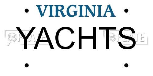 YACHTS Virginia License Plate