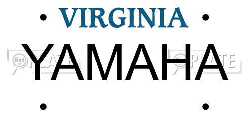 YAMAHA Virginia License Plate