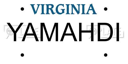 YAMAHDI Virginia License Plate