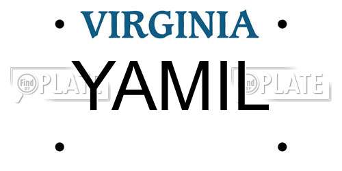 YAMIL Virginia License Plate