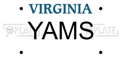 YAMS Virginia License Plate