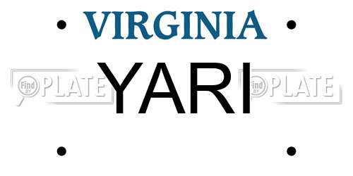 YARI Virginia License Plate