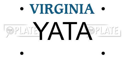 YATA Virginia License Plate