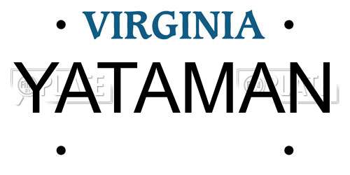 YATAMAN Virginia License Plate