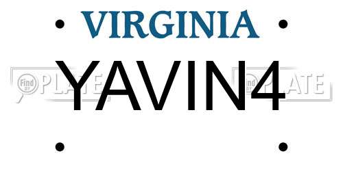 YAVIN4 Virginia License Plate