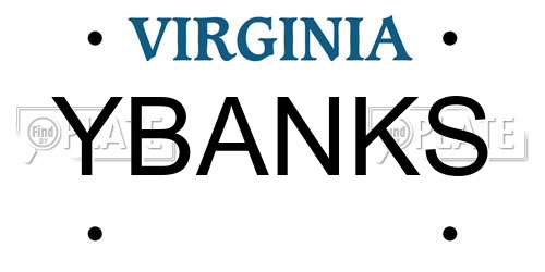 YBANKS Virginia License Plate