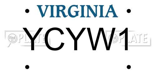 YCYW1 Virginia License Plate
