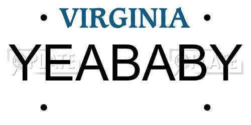 YEABABY Virginia License Plate