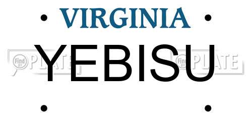 YEBISU Virginia License Plate