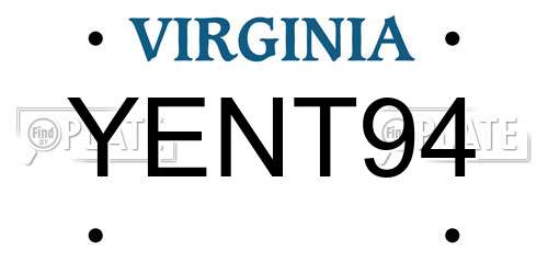 YENT94 Virginia License Plate