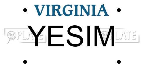 YESIM Virginia License Plate