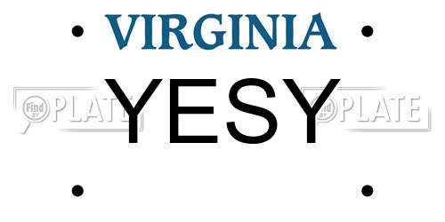 YESY Virginia License Plate