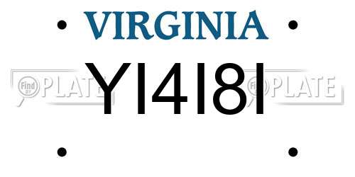 YI4I8I Virginia License Plate
