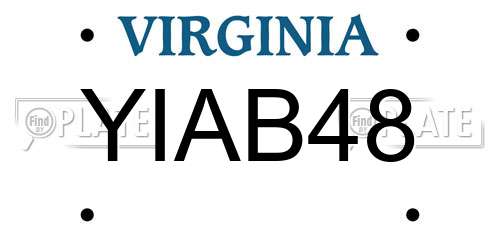 YIAB48 Virginia License Plate