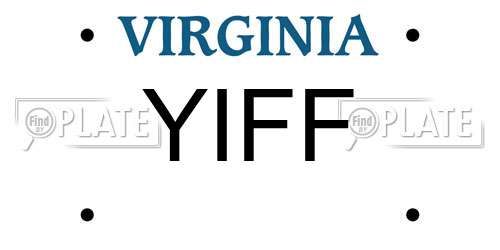 YIFF Virginia License Plate