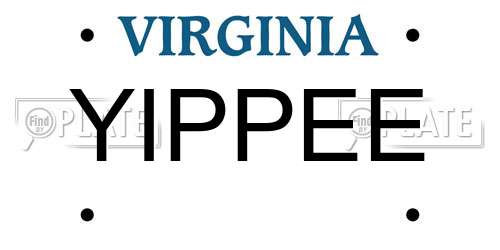 YIPPEE Virginia License Plate