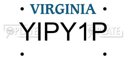 YIPY1P Virginia License Plate