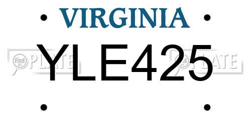 YLE425 Virginia License Plate