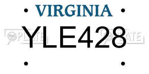 YLE428 Virginia License Plate