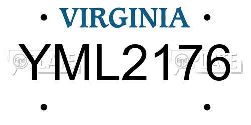 YML2176 Virginia License Plate