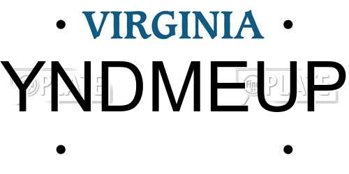 YNDMEUP Virginia License Plate