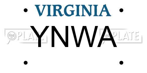 YNWA Virginia License Plate
