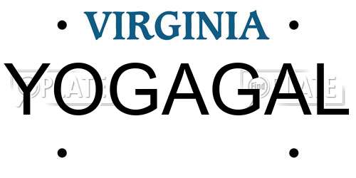 YOGAGAL Virginia License Plate
