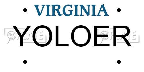 YOLOER Virginia License Plate