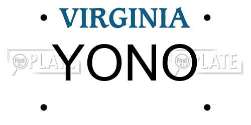 YONO Virginia License Plate
