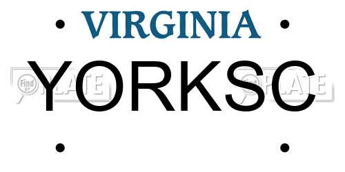 YORKSC Virginia License Plate