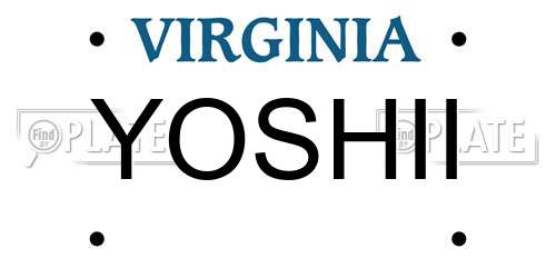 YOSHII Virginia License Plate