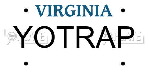 YOTRAP Virginia License Plate
